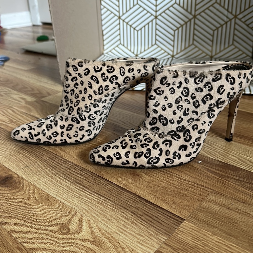 Altuzarra Davidson Leopard Print Mule Size 38/7 - image 8